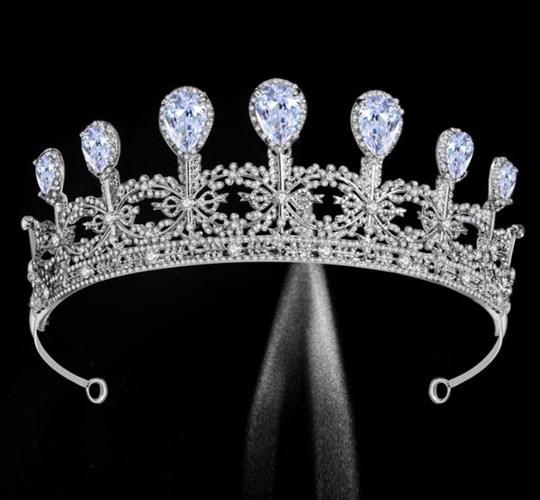 Cabeças de cabeça Diamantes Casamentos brilhantes Tiara Crown Crystal Bil Hair Acestors Cabeças Pontuação Prom Princesa Princesa