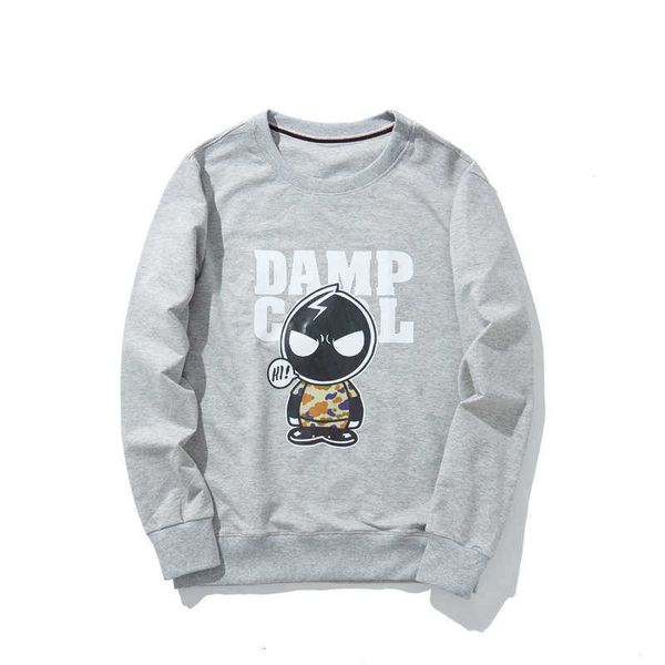 

tracksuitsautumn style men's tracksuits round neck printed pullover sweater korean version youth slim fit versatile casual sweatshirt f, Gray