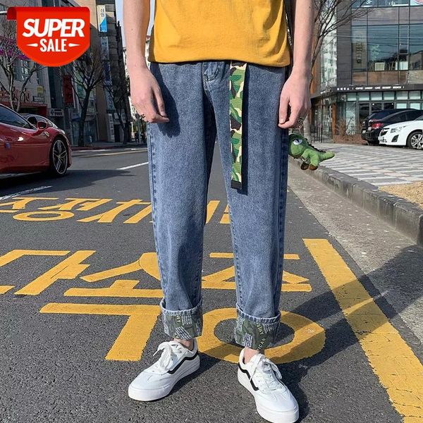 

2020 summer men's fashion baggy homme casual pants cargo pocket wash jeans blue color biker denim trousers big size 28-38 #d72r
