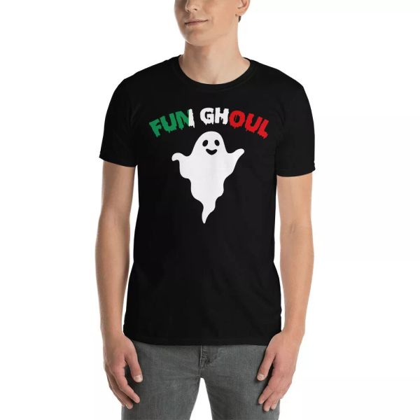 

Fun Ghoul Cool Halloween Ghost Italy Italian Lover Gifts T-Shirt, White;black
