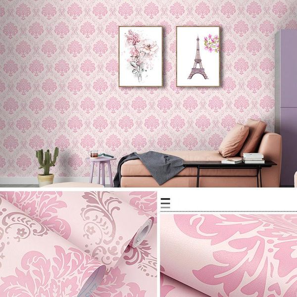 

self adhesive wallpaper wall stickers pvc thick waterproof european living room bedroom background dormitory instant paste wallpapers