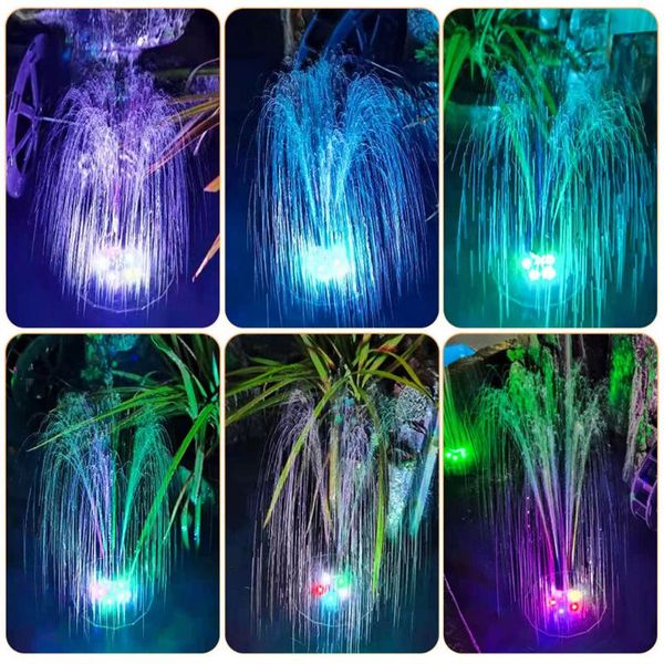 

solar fountain garden colorful lights pump floating water pool pond decoration 3.8w/1.5w/1.4w panel powered decorations