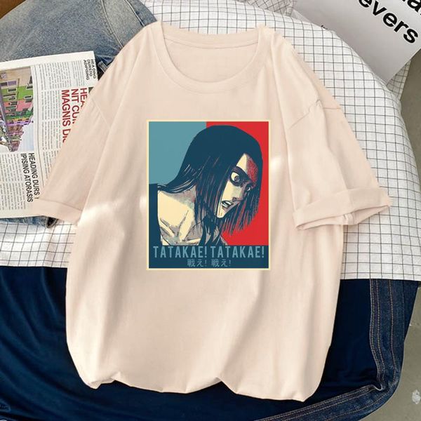 

men's t-shirts tatakae tatakae prints t-shirt men hip hop slim t shirtfunny short sleeve streetwear crewneck tshirts for, White;black