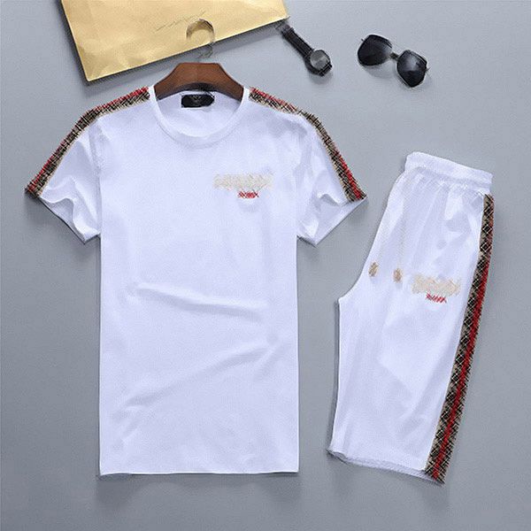 

herren mode sommer anzÃ¼ge casual trainingsanzÃ¼ge klassischer brief muster druck herren kurzarm shorts mÃ¤nner jungen tees 18 farben kleidung, Gray