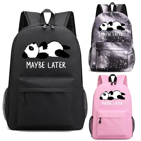 

backpack women panda student zipper casual canvas for school