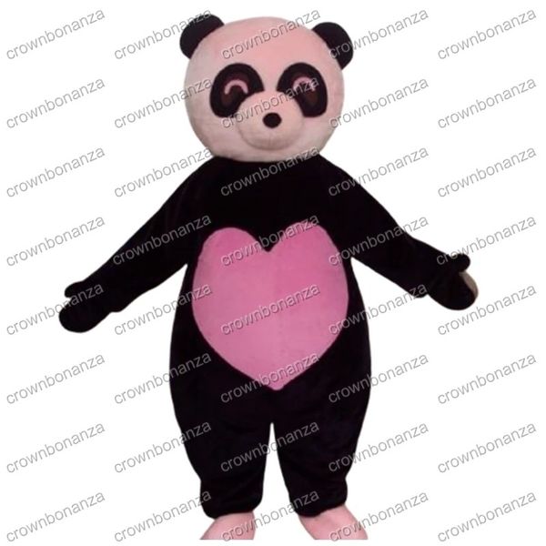 Хэллоуин любовь панда медведь костюмы талисмана высочайшее качество мультипликационный персонаж наряды взрослых размер рождественские карнавал день рождения вечеринка на открытом воздухе