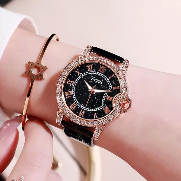 

fashion women sports luxury bracelet quartz watches for ladies leather belt watch dress wrist clock gift wristwatches, Slivery;brown