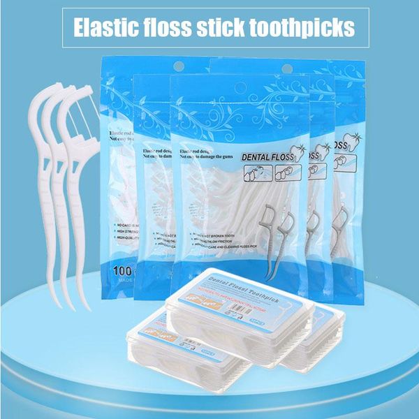 

disposable flatware 50/100pcs dental floss interdental brush teeth stick toothpicks tooth thread for oral care beauty tools hg99