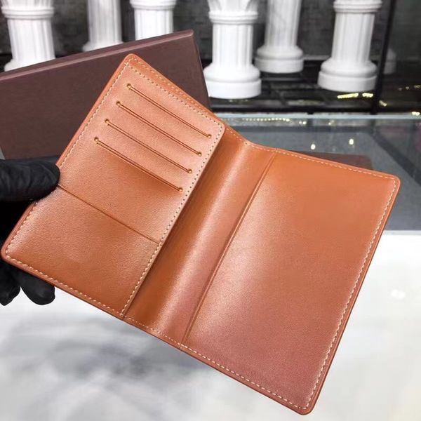 

new passport cover classic men women fashion passport holder covers id card holder with box fashionbag_s, Brown;gray