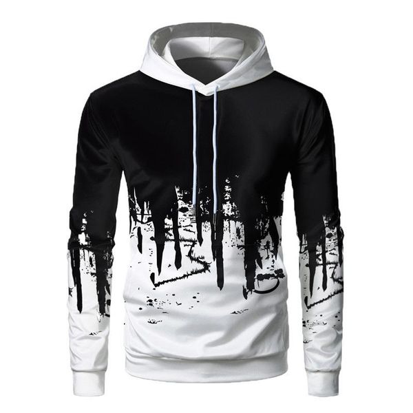 

men's hoodies & sweatshirts fashion brand 2021 spring autumn casual solid color sweatshirt malemanhoodie, Black