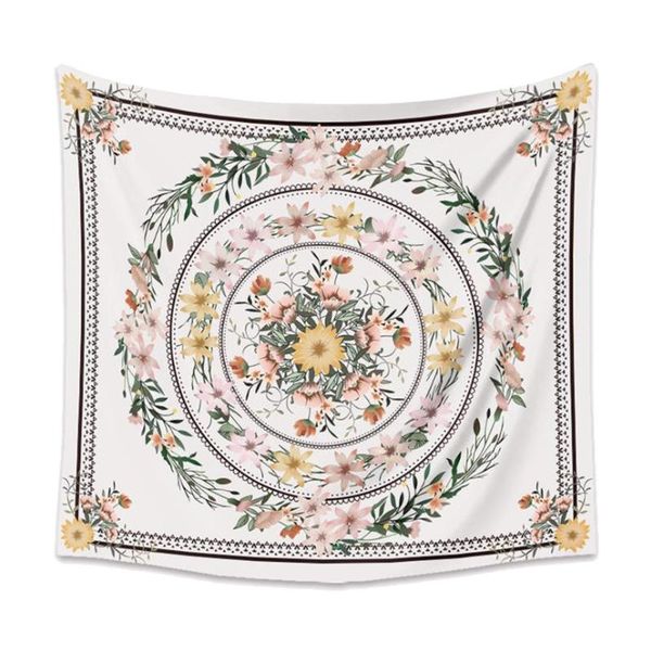 

tapestries mandala tapestry floral wall sketched flower plant bohemian for room