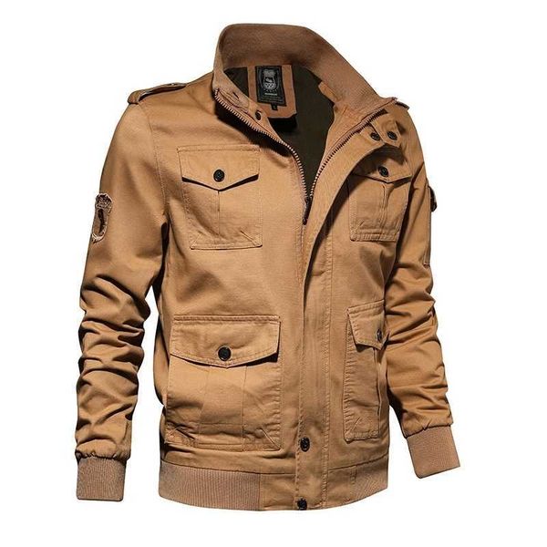 

tooling washing cotton large men's flying suit jacket, Black;brown