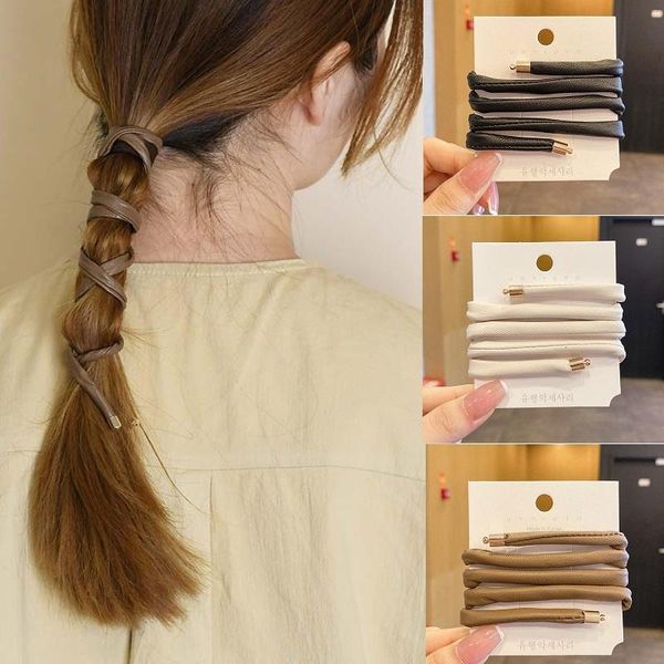 

hair accessories ncmama leather long tie women vintage ponytail hold headband sweet decorate hairbands fashion