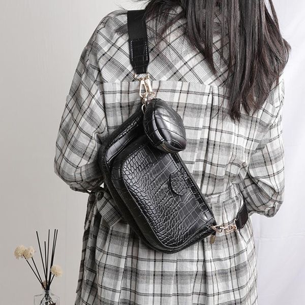 

alligator pattern soft leather solid color chain shoulder bag crocodile women crossbody handbags and purse 2021 duffel bags