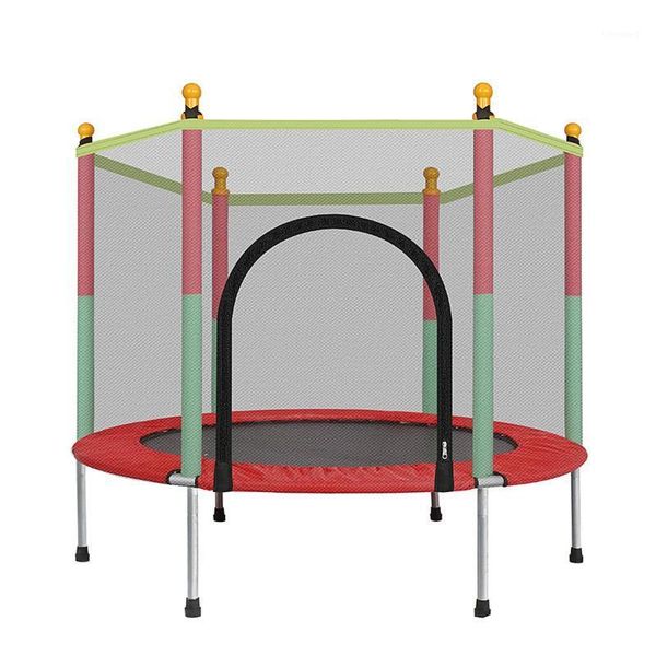 Grande trampolino da interno da 140 cm con rete di protezione per bambini adulti che saltano il letto trampolini all'aperto attrezzature per il fitness