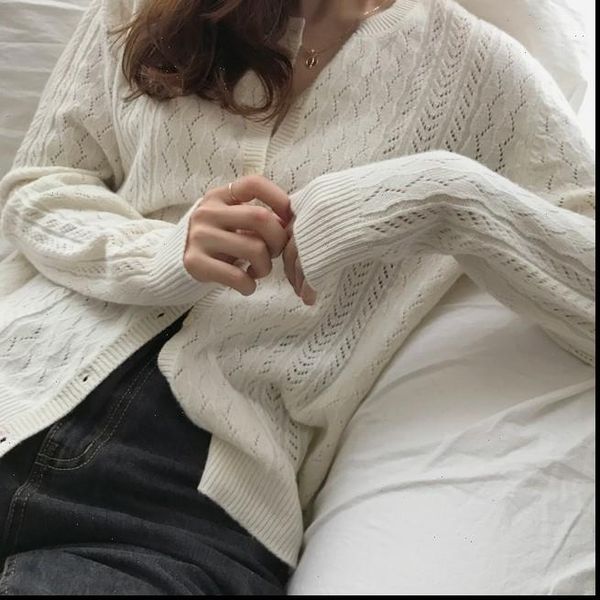 

women sweater winter cardigan girls vintage long sleeve autumn female elegant knitted outerwear warm oversize, White;black
