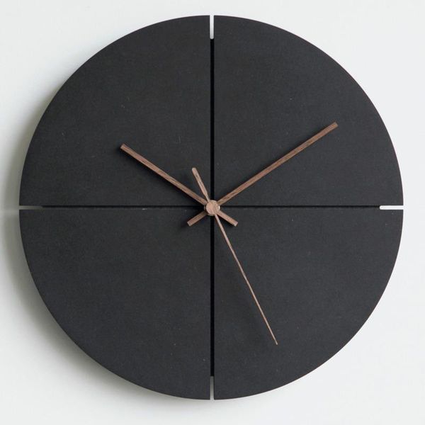 

wall clocks nordic minimalist clock black living room personality household silent watches home decor