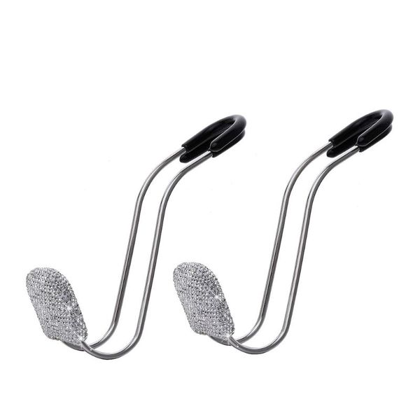 

car organizer allomn 2pcs headrest pole hook crystal durable stainless steel hanger accessories
