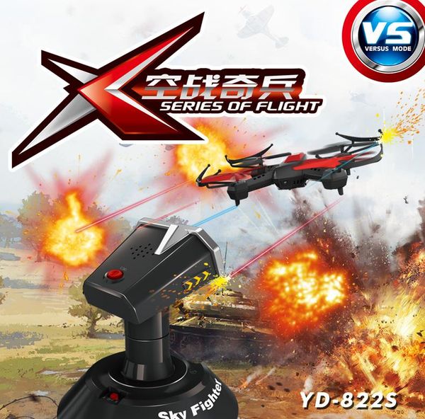 

parent-child combat rc drone yd-822s infrared battle 2.4g 4ch 6-axle single fort helicopter quadcopter toys drones