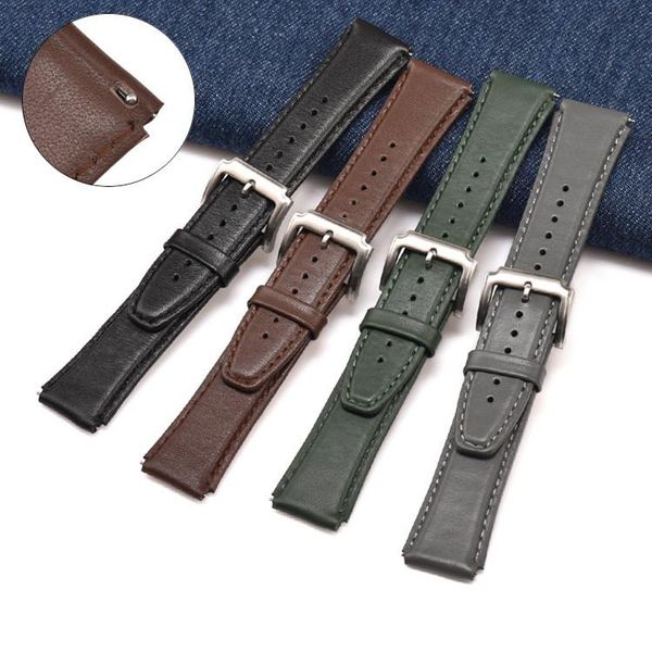 

watch bands 18mm genuine leather watchband for huawei b5 1 smart straps butterfly buckle replacement metal bracelet wristband, Black;brown