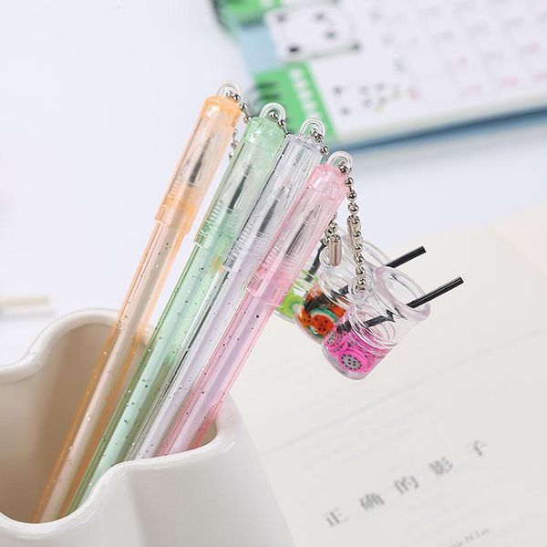 

gel pens 1 pieces lytwtw's fruit cup kiwi peach orange watermelon pendant pen school officel supplies stationery cute kawaii sweet