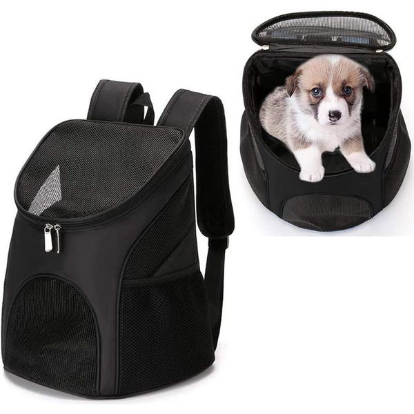 

foldable pet bag carrier backpack dog cat small outdoor travel packbag portable zipper mesh out car seat covers