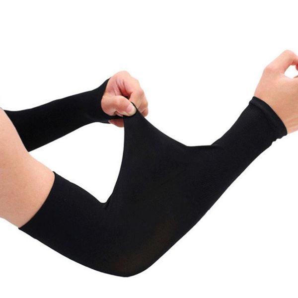 

elbow & knee pads sun protection cooling sleeve with thumb hole sleeve, suitable for bicycles, many outdoor sports safety, Black;gray