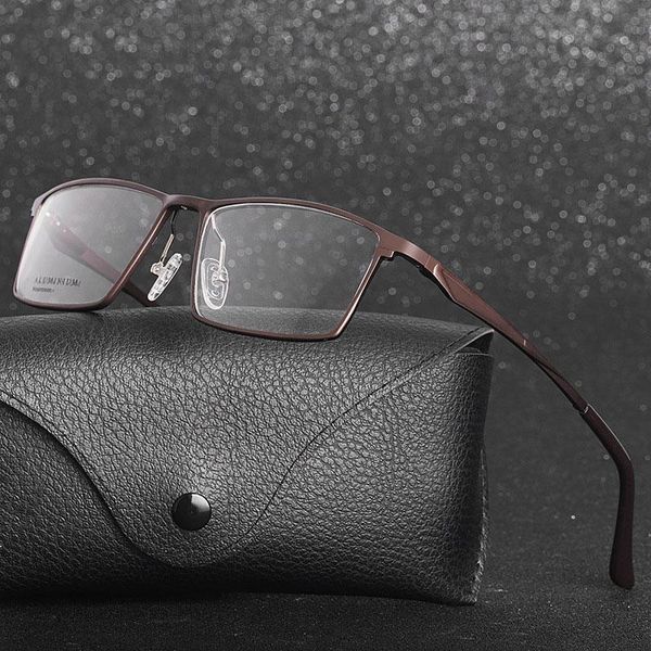 

full rim aluminum-magnesium alloy frame glasses for man and woman arrival upsale anti-blue light optical eyewears fashion sunglasses frames, Black