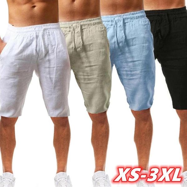

men's shorts 2021 summer style male casual sports cotton and linen comfortable fashion cool, White;black