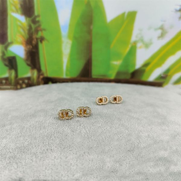 

gift box earrings 925 silver needle mini summer hollowed out light luxury small pepper bareness women's geometric earrings, Golden