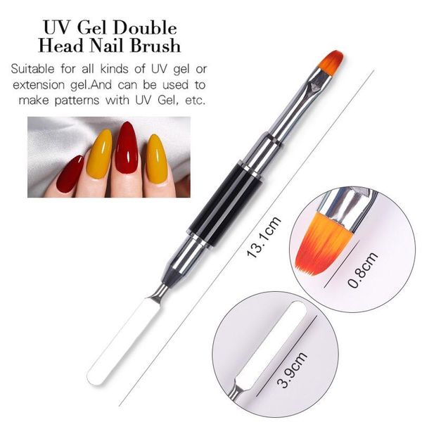 

nail brushes 1pc double head art uv gel polish design dot painting detailing pen material size item type model number origin, Yellow