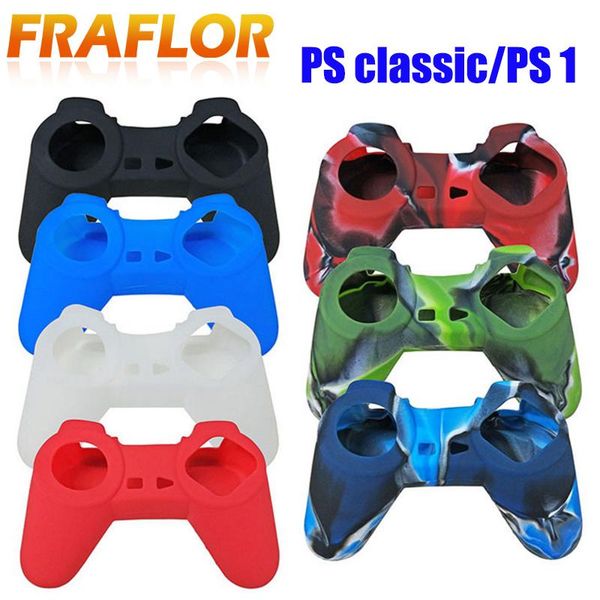 

game controllers & joysticks soft silicone camouflage gamepad protective case cover for classic ps 1 handle controller skin shel