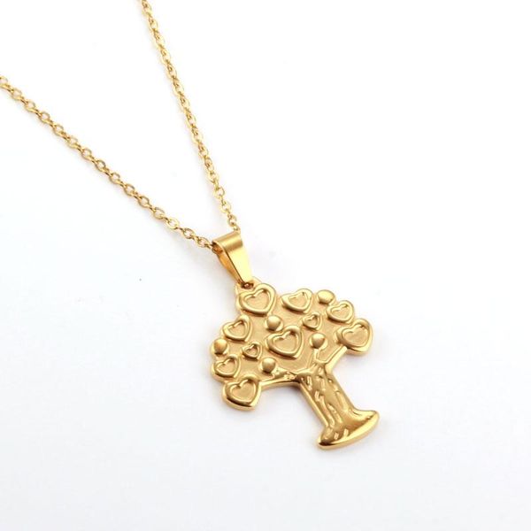

christmas tree necklace women jewelry accessories stainless steel woman necklaces & pendants chains, Silver