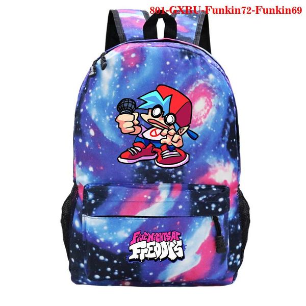 

backpack game friday night funkin zipper school bags for teenage girls boys travel mens lapbag children bookbag mochila