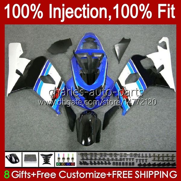 Corpo stampo ad iniezione per SUZUKI GSXR 750CC 600CC 750 600 CC 2004-2005 43No.70 GSXR-750 GSXR600 GSXR750 K4 2004 2005 GSXR-600 GSX-R750 04 05 Kit carenatura OEM blu stock blk