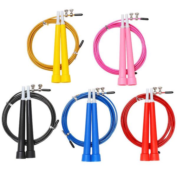 

jump ropes steel wire skipping skip adable rope crossfit fitn equipment exercise workout 3 meters speed training home fit