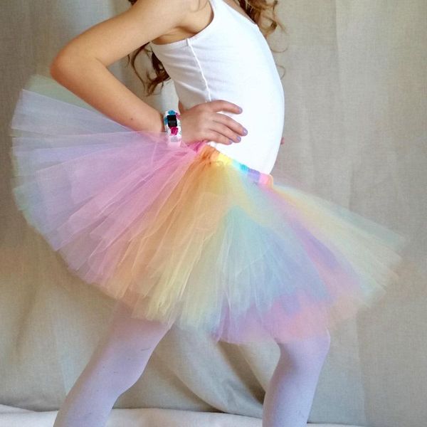 

girls pastel tutu skirts kids ballet dance tulle pettiskirt underskirt tutus children birthday party banquet costume skirt cloth, Blue
