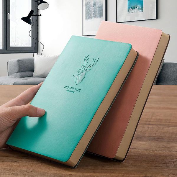 

journals notebooks thicken notepads stationery note book office school supplies planner sketchbook a5 budget, Purple;pink