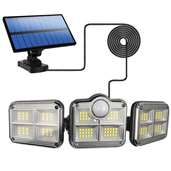

solar lamps 122led light outdoor garden lights 270Â° 8-12h luz con sensor demovimiento waterproof lamp for yard wall