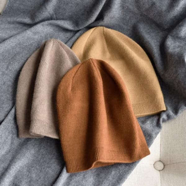 

beanies simple elegant knit hat soft comfortable cap elastic winter warming universal for men women j55