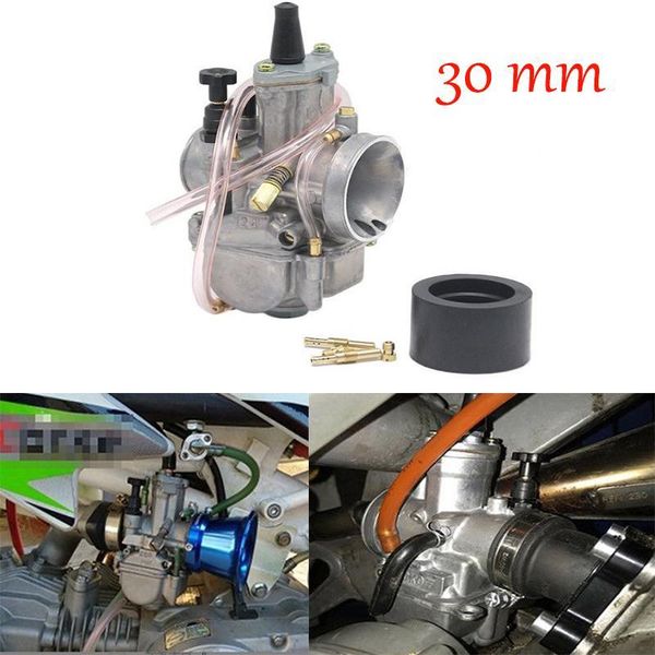 

30mm pwk flatside power jet carb motorbike carburetors for moped scooter motorcycle modification cross-county fuel system