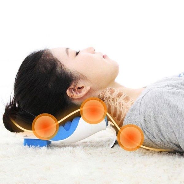

pillow massage support cervical pain relief alignment device for travel relax spine neck trac z3t8
