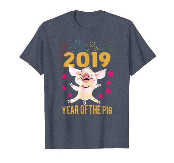 

2019 chinese new year shirt - year of the pig, White;black