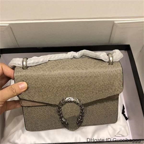 

mini dionysuss flap handbag silver chain canvas shoulder crossbody bag fashion ladies genuine leather tiger head closure bags