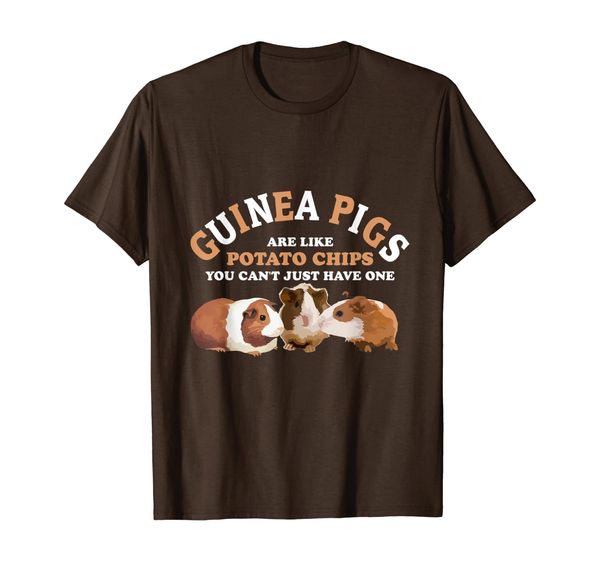 

guinea pigs are like potato chips guinea pig t-shirt, White;black