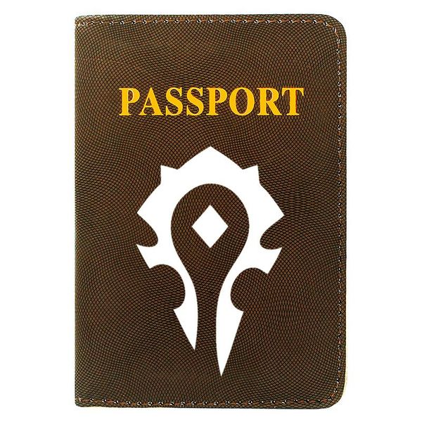 

card holders world of demon printing leather travel id holder pocket wallet bags, Brown;gray