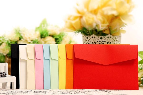 

color blank envelopes 125x175mm postcards greeting cards 100pcs packing bags