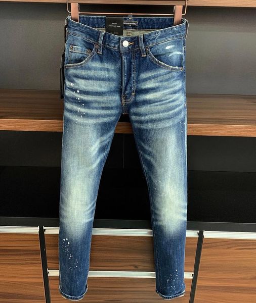 

men's jeans 2021 slim fit men basic casual denim trousers plus size brand clothing 9715, Blue