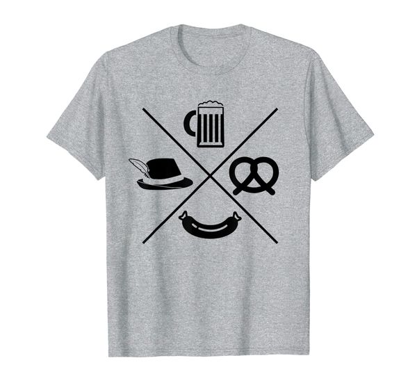 

Oktoberfest - Beer Wurst Pretzel Funny German Souvenir Gift T-Shirt, Mainly pictures