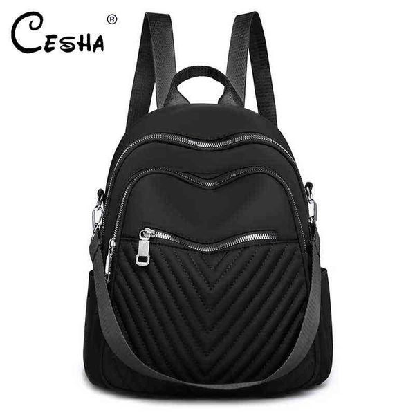 

luxury multiple pockets women travel backpack fashion casual girls small backapck durable fabric oxford women daypack backpack y1105